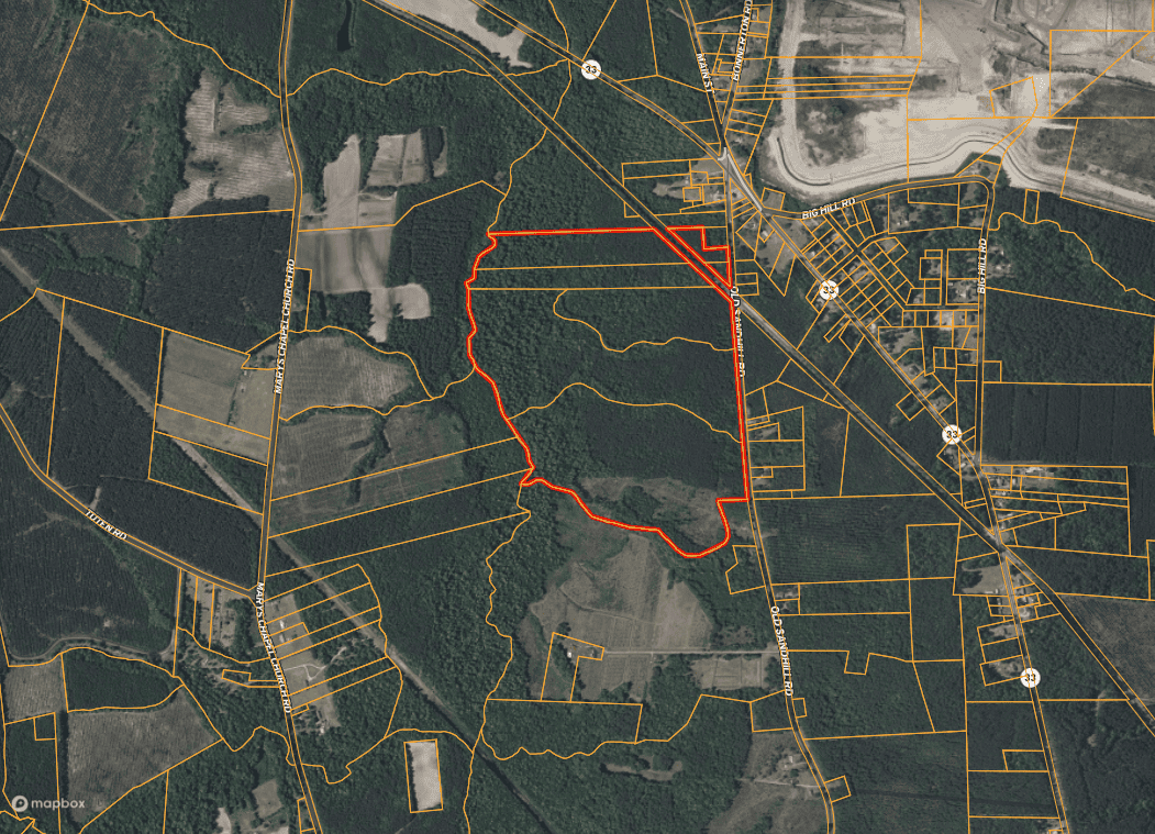 153-Acre Timberland for Sale in Edward, NC